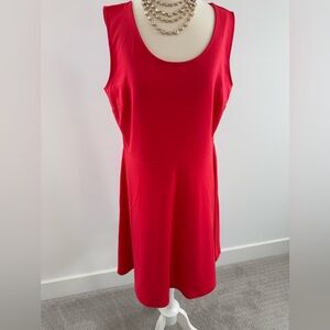 The Limited Red A-line Scoop Neck Dress